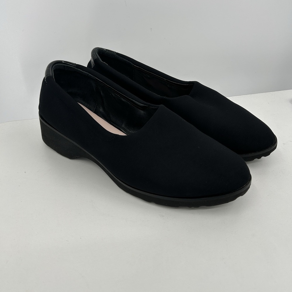 Taryn by‎ Taryn Rose Tutu Black Flats Size 9.5 Comfort Slip On Ballet Stretch